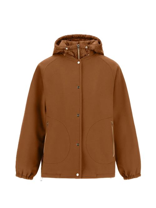Hernopanelled oversized jacket HERNO | GI000439D334772157 CAMMELLO